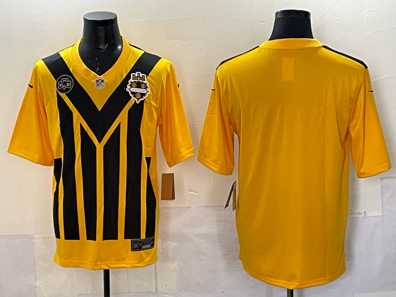 MenPittsburgh Steelers blank yellow Nike NFL  2025 Jersey 013
